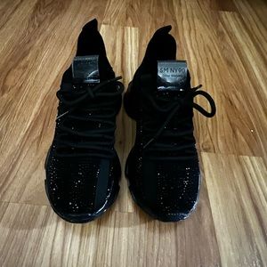 Steve Madden NY90 black rhinestone sneaker. Worn once.
